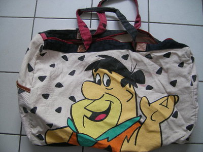 Flintstones Fred Feuerstein Tasche 50 cm lang, 30 cm hoch, 20 cm breit, 2 Griffe