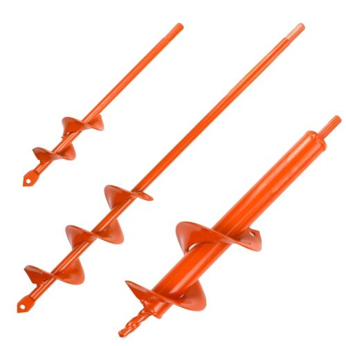 3 Piece Planting Auger Spiral Hole Drill Bit Garden Yard Bulb Earth Planter Tool