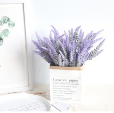 Beautiful Artificial Lavender Flower Bouquet Floral Arrangement Set of 4 