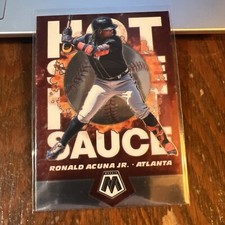 Ronald Acuna Jr 2021 Panini Mosaic Hot Sauce Insert #HS6 Atlanta Braves