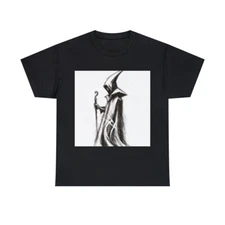 Dark Fantasy Art T Shirt Horror Goth Metal Band Tee Tour Halloween Horror Scary