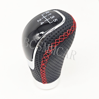 PU Leather Gear Shift Knob Car Gear Stick Knob Modified Shift Head 5/6/5+R Speed