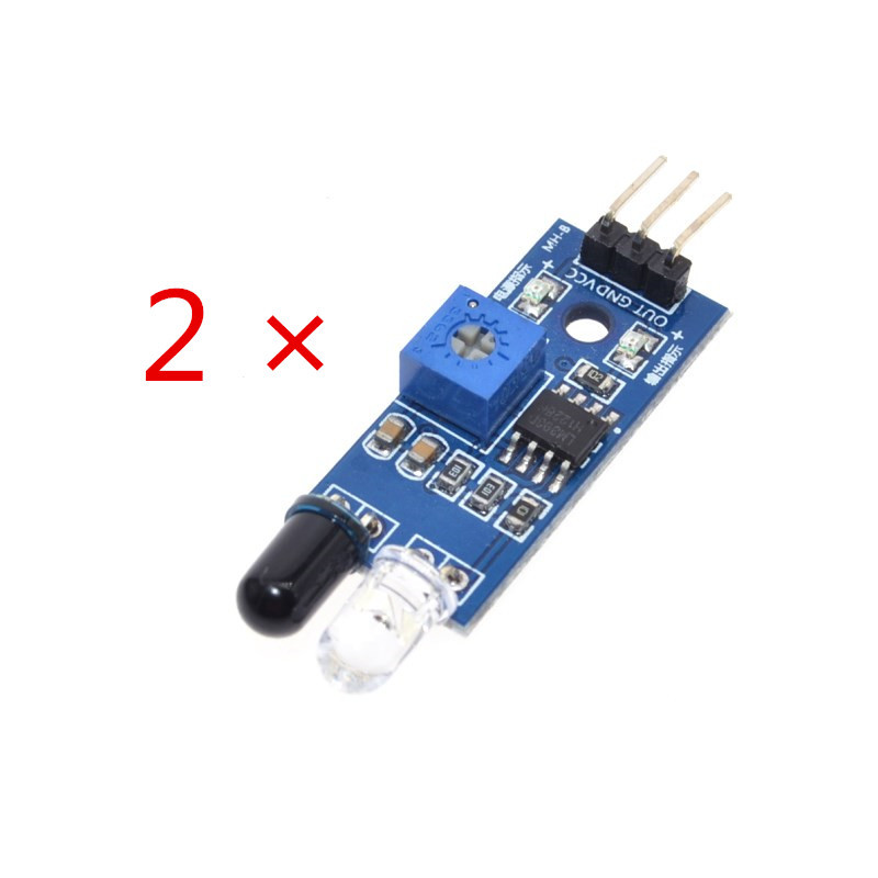 2Pcs Reflective 3pin IR Infrared Obstacle Avoidance Sensor Module for Arduino