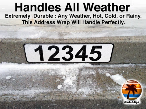 Curb-N-Sign® CURB WRAP Peel & Stick Curb Number Address sticker reflective - Image 4 of 4