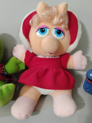 Vintage Muppets Sesame Street Toy Lot 1987 Baby Miss Piggy Baby