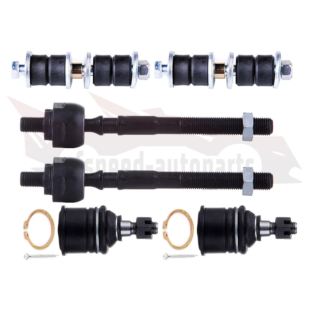 1996-2000 Honda Civic 6pc Front Suspension Kit - Ball Joints Tie Rods Sway Bar Links