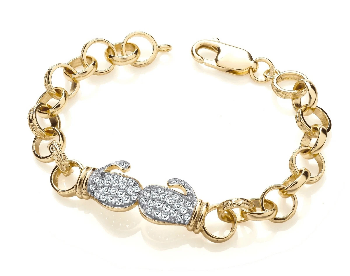9ct gold baby belcher best sale bracelet
