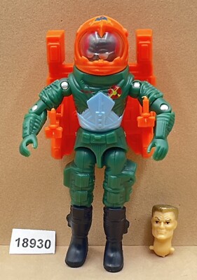 BLACK MAJOR STARCOM (V.1) ASTRONAUT with Extra Head G.I. Joe 3.75'' Figure
