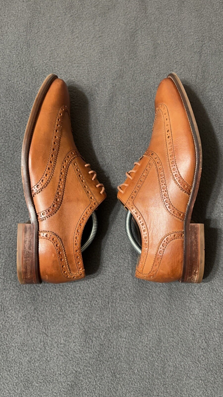 SAOLA Scarpe da uomo Cole Haan Williams Wingtip II Brogue Oxford marrone chiaro Grand.Øs taglia 9 5