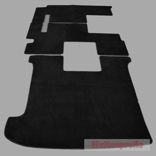 Premium Velour Fußmatten VW T6 Bus Fahrgastraum lang 1 Schiebetür ab Bj.2015 nub - Bild 1 von 2