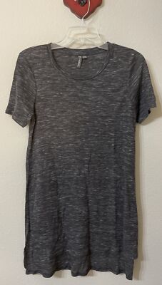 New Directions Weekend Womens Medium Ribbed Tunic Style Gray Shirt! A6334