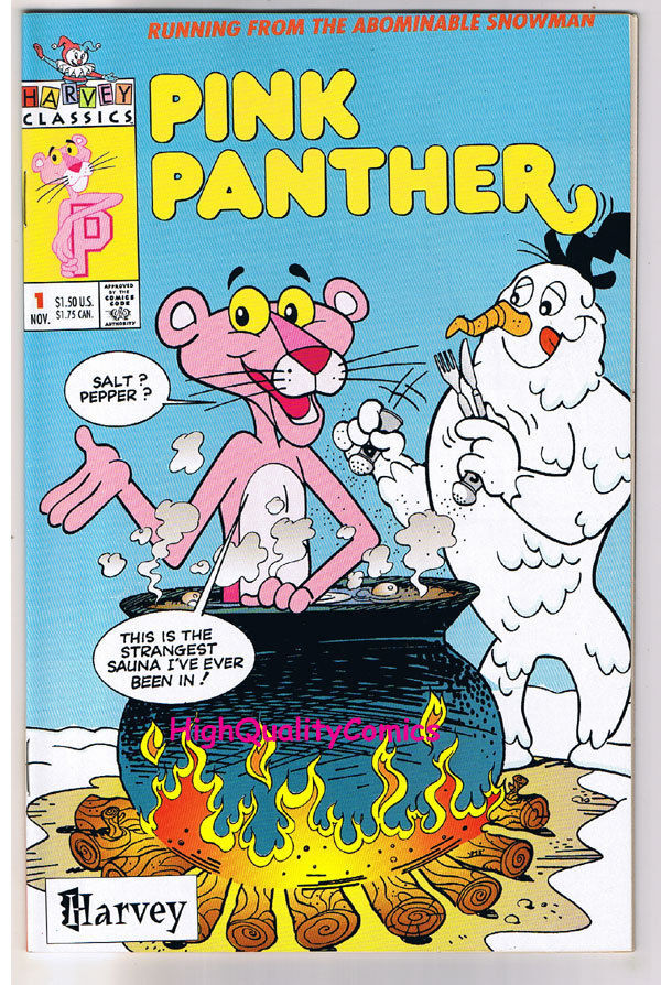PINK PANTHER #1, NM, Harvey, Cartoon Character, Yeti, 1993, , more