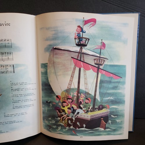 Vntg French Childrens Music Book Mon Premier Livre De Chansons W/ 2 Records 1959 - Picture 4 of 15