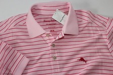 Tommy Bahama Polo Shirt Emfielder Bay Stripe Bikini Pink SS New Medium M