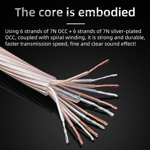 Paar OCC Silber gemischt Hifi TRS 6,35mm Stecker auf 3 Pin XLR Kabel Audio 12 Stränge - Bild 8 von 16