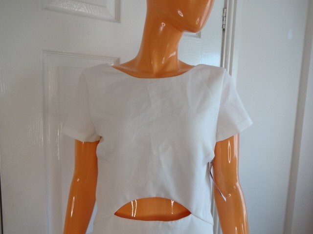 Zara Trafaluc Collection Ivory Cut-Out Skort Playsuit Size M RRP £25.99 NWT image 2
