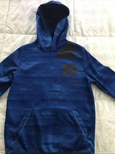 Boys Body Armor Hoodie Loose Fit Size YSM/JP/CH Bue and Black