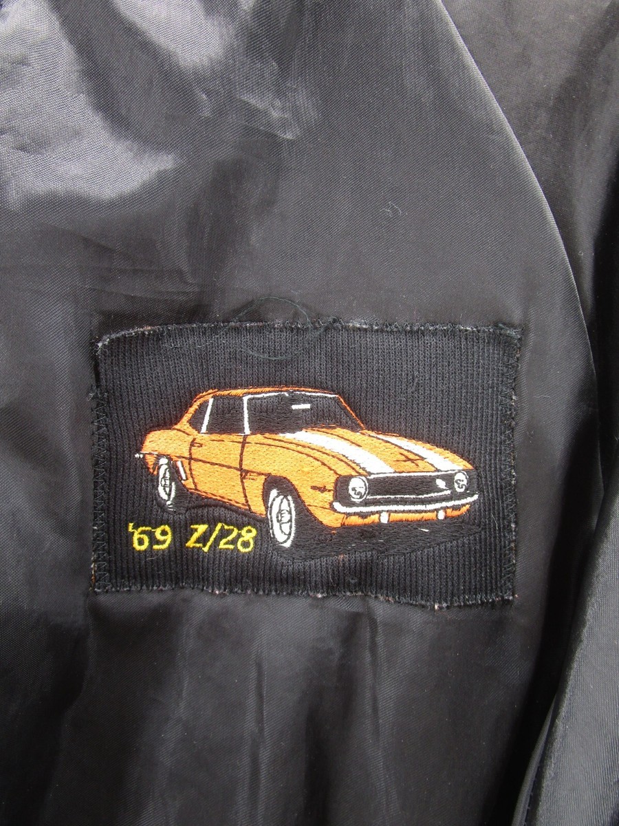 ジャケット・アウター 68CAMARO VINTAGE Jacket Men XL Black Satin Bomber Four Seasons Coat