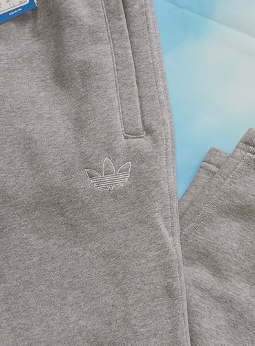 Adidas Originals JY2074 Trefoil Script Pant Joggers Grey Large - Picture 6 of 23