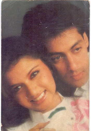 Bollywood Salman Khan & Bhagyashree  Post Card no.1920 Vintage Original Unposted