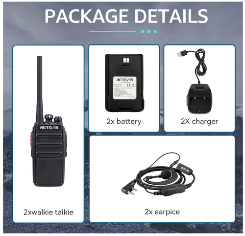 New RT24 Walkie Talkie PMR446 License Free Professional Two Way Radio 16 Channel - Picture 7 of 13