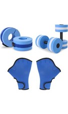 Set Aerobica in Acqua per Esercizio Acquatico, Piscina Attrezzatura Fitness Schiuma 6Pz-Blu