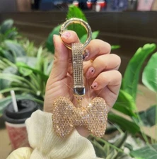 Bow Keychain Rhinestone Key Chain Bag / Purse Charm / Choose Color