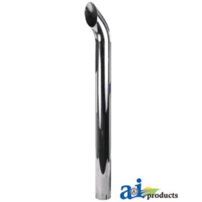 ZNL89375C Curved Chrome Exhaust Stack 3 3/4''  1026 1066 1466 1566 +