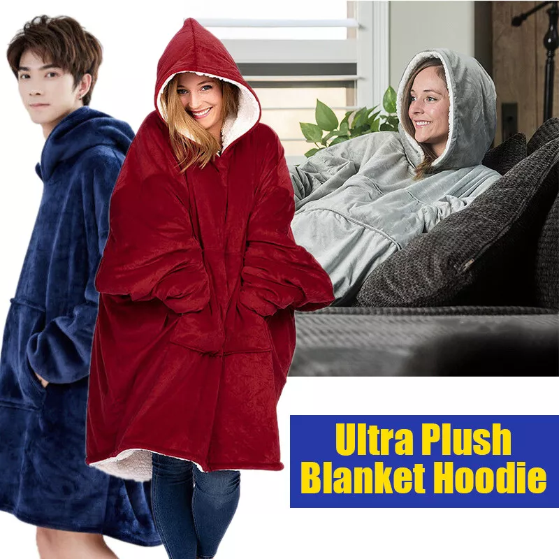 Winter Hoodie Home Sweatshirt Blanket one size for all Outdoor Indoor