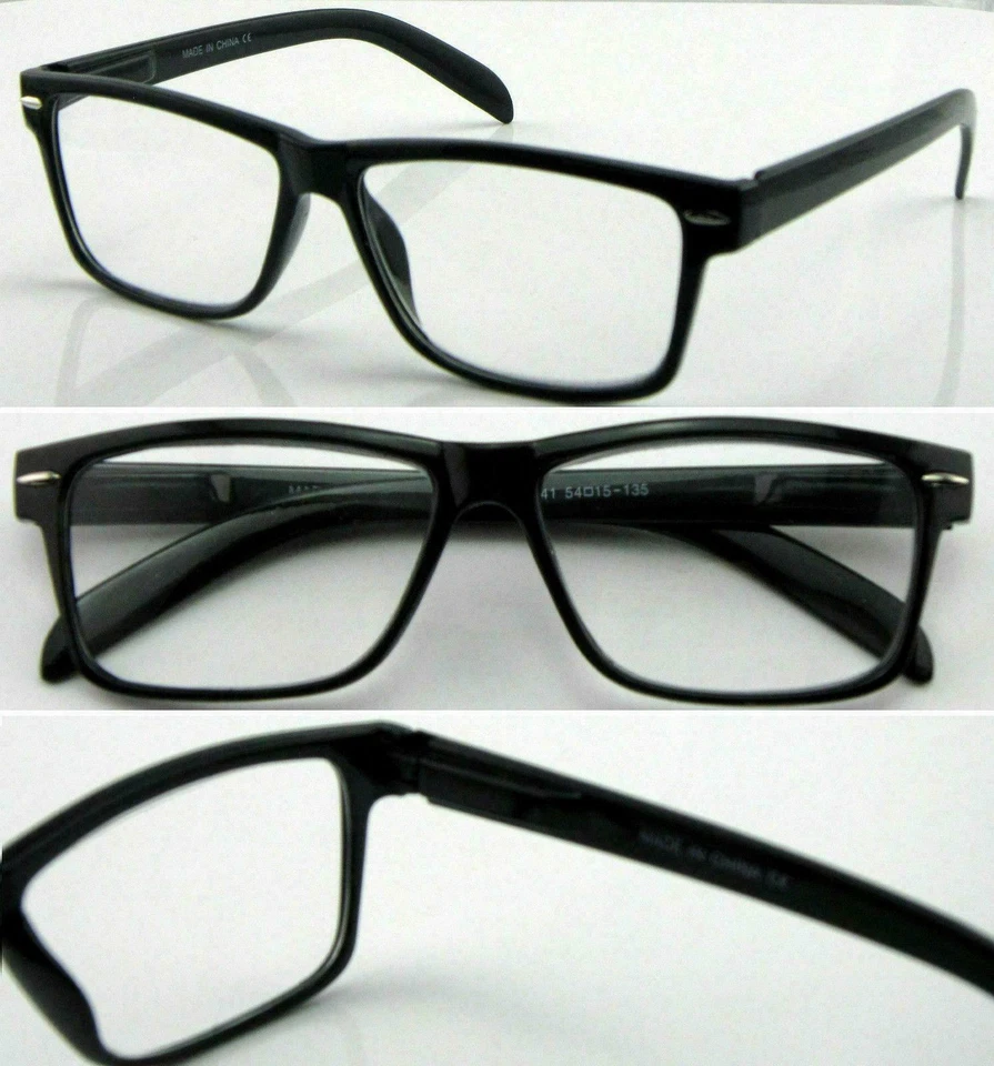2 Packs Reading Glasses Black Super Classic Fashion Style Unisex Women Men UK