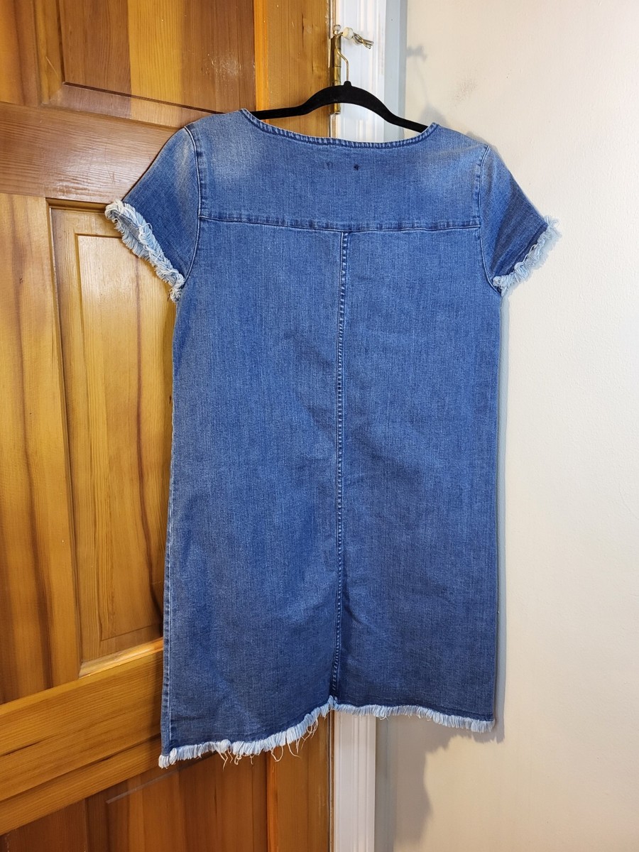max denim dress for women Max Jeans Women's Denim Sheath Midi Dress Blue Sz M