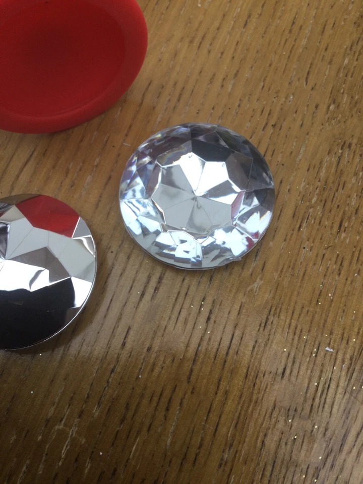 EXTRA GRANDE ROJO DIAMANTE GOMA SILICONA TAPÓN UNISEX GRANDE REGALO NAVIDAD Foto 3 de 4