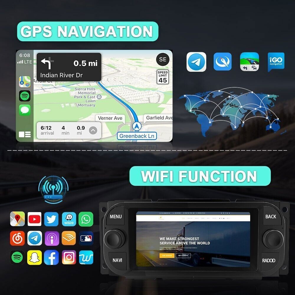 For 2001-2004 Dodge Dakota Apple CarPlay Android 13.0 Car For 2001-2004 Dodge Dakota Apple CarPlay Android 13.0 Car