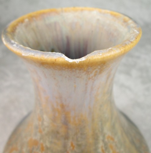 Belgium Faiencerie Thulin Art Deco Pottery Crystaline Glaze Vase 2190 Vintage - Picture 15 of 16