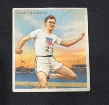 1910 T-218 Mecca Cigarettes Champion Athlete Tobacco Charles Chas J. Bacon Jr