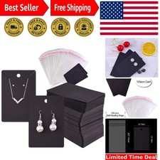 120 Pcs Earring Display Cards with Self-Seal Bags - Elegant DIY Jewelry Organ...