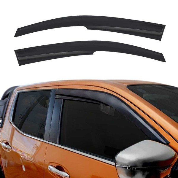 2X Windabweiser Regenabweiser FüR Vw Caddy Typ 2K 2003-2020 Acryl Dunkel-image