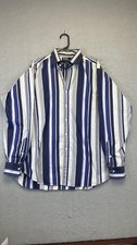 Polo Ralph Lauren Shirt Mens XL Blue White Striped Regent Fit Button Down