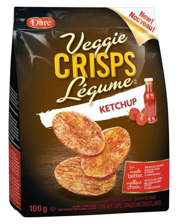 Dare Ketchup Veggie Crisps, 100g/3.5oz, Bag, (Imported from Canada) - Picture 1 of 3