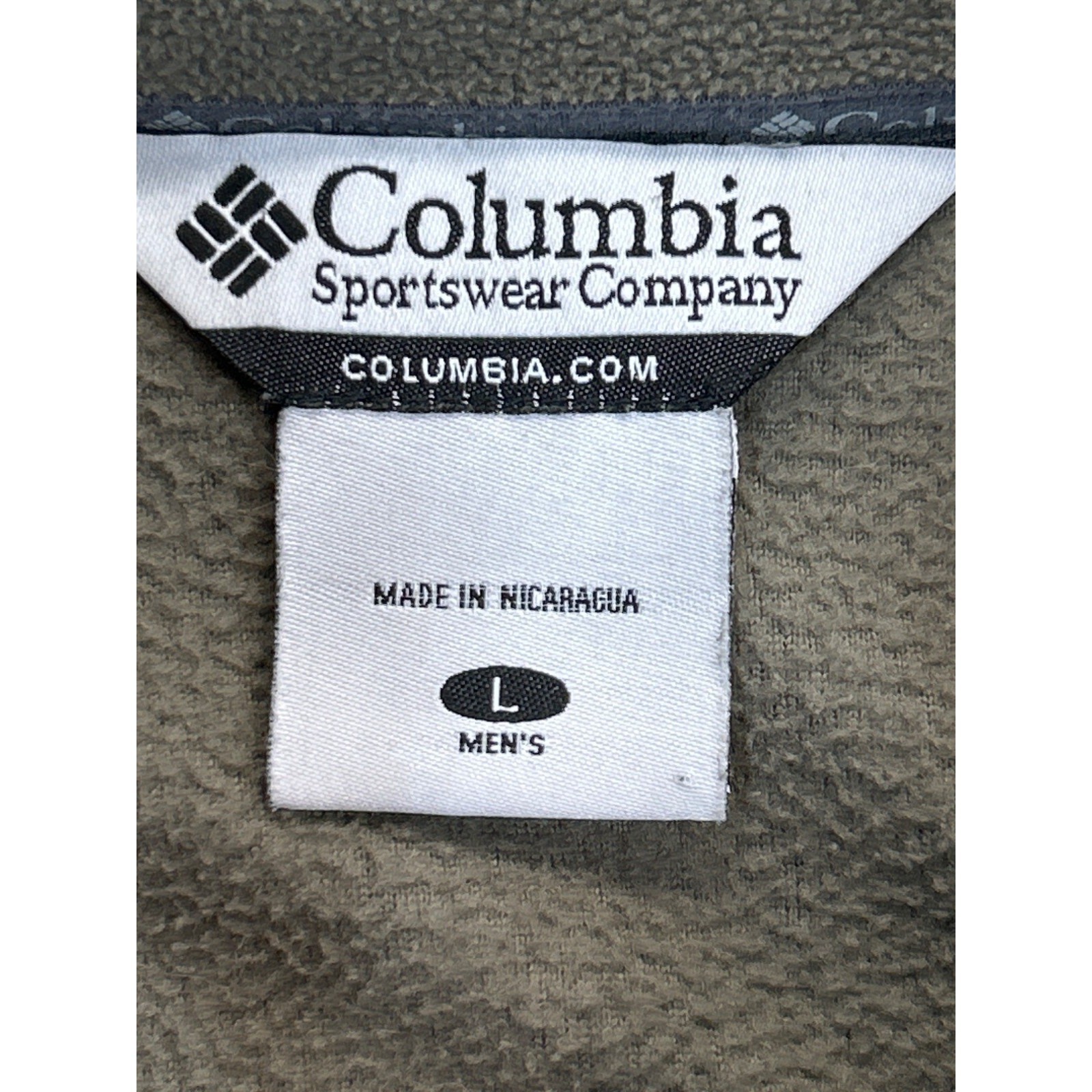 Columbia Jacket Mens Large Gray Green Fleece Full-zip Long Sleeve thumbnail 3