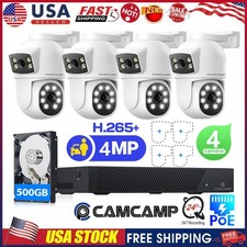   CAMCAMP 4MP PoE CCTV Camera Systems 8CH 500GB NVR Wired Security Camera System