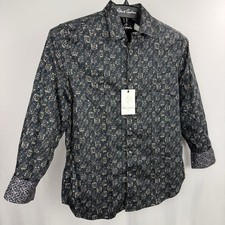 Robert Graham Button-Up Shirt Mens 2XL Deckard Art Vibrant Flip Cuff LS Cotton