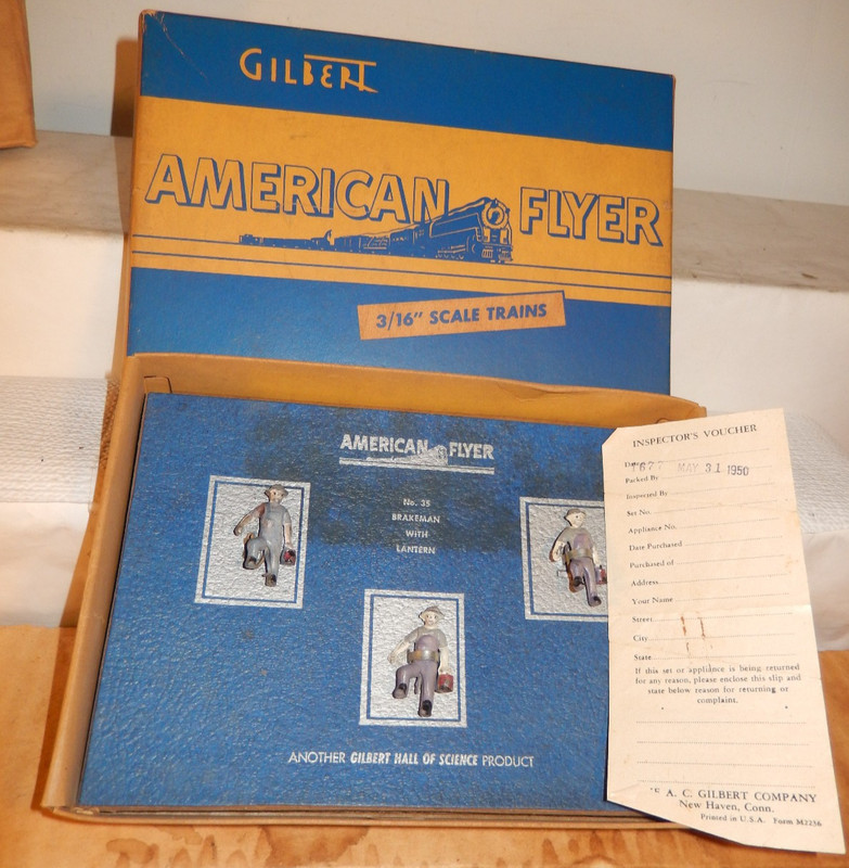 American Flyer RARE Psychedelic Purple Painted 35 Brakemen Figure Set New?  OB