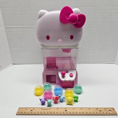 Sanrio 12'' HELLO KITTY CLAW MACHINE w/ 6 Friends Figures & Capsules - WORKS!