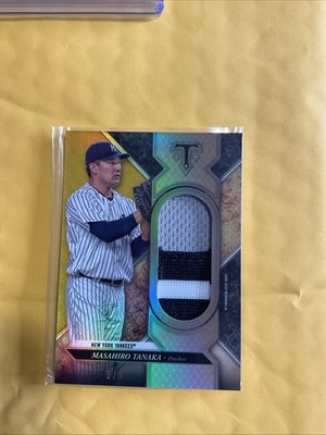 2017 Topps Triple Threads Unity Jumbo Relics Masahiro Tanaka #SJR-MTA /9 Gold