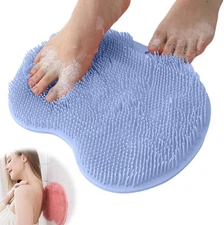 Foot Back Scrubber Exfoliating Silicone Massager Pad Cleaning Mat Bath Shower US