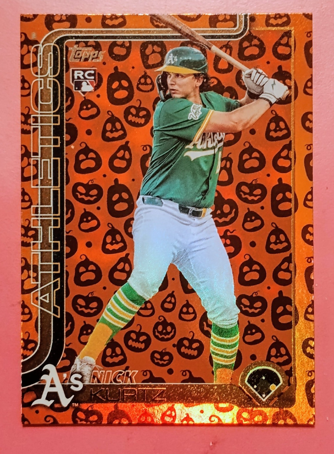 2025 Topps Update RC Nick Kurtz Holiday Jack O'Lantern Foil Athletics--SSP US201