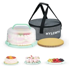 Cake Carrier With Lid And Handle, Bpa-Free Cake Holder With Lid For 10 Inch R...