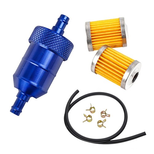 8mm Motorbike CNC Aluminum Filter Element Reusabl Cleanable Fuel Filter Oil Line - Picture 7 of 15