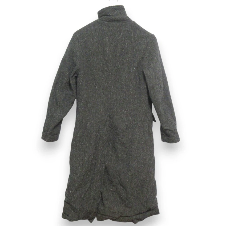 Abrigo Paul Harnden Tweed Largo Mac Cuello Soporte Abrigo Talla S Gris Para Hombre USADO Foto 2 de 4